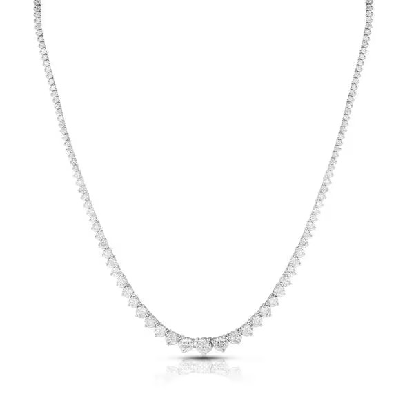 By Charis Lab Grown Diamond Graduated Tennis Necklace