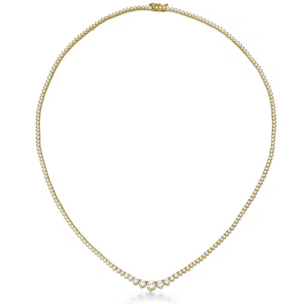 By Charis Lab Grown Diamond Graduated Tennis Necklace