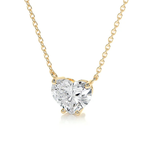 By Charis Heart Lab Grown Diamond Pendant Necklace
